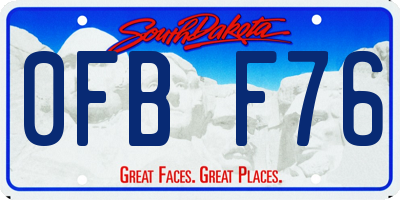 SD license plate 0FBF76