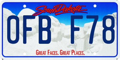 SD license plate 0FBF78