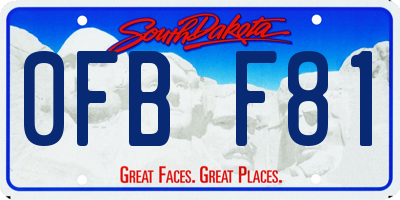 SD license plate 0FBF81