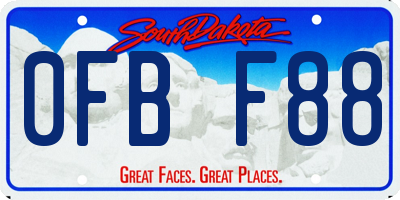 SD license plate 0FBF88