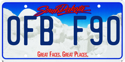 SD license plate 0FBF90