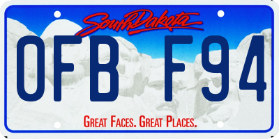 SD license plate 0FBF94