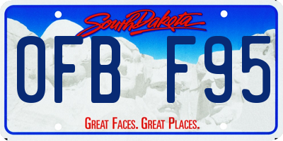 SD license plate 0FBF95
