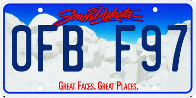 SD license plate 0FBF97