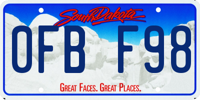 SD license plate 0FBF98