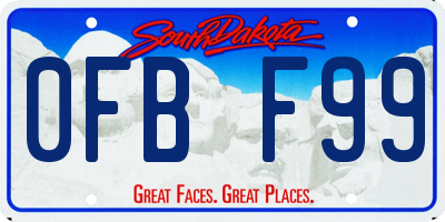 SD license plate 0FBF99