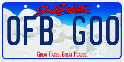 SD license plate 0FBG00