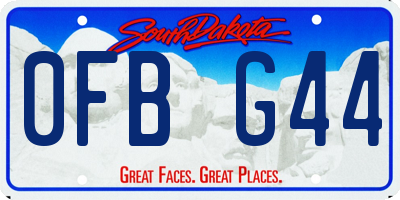 SD license plate 0FBG44