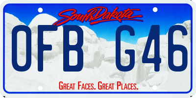 SD license plate 0FBG46