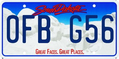 SD license plate 0FBG56
