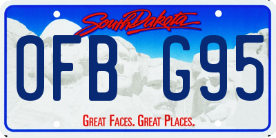 SD license plate 0FBG95