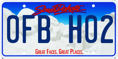 SD license plate 0FBH02
