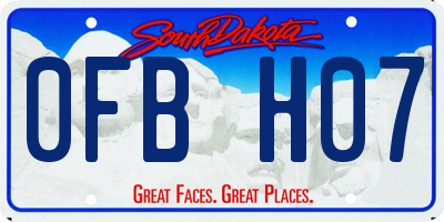 SD license plate 0FBH07
