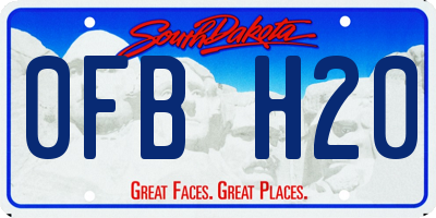 SD license plate 0FBH20