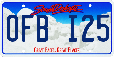 SD license plate 0FBI25