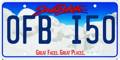 SD license plate 0FBI50