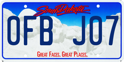 SD license plate 0FBJ07