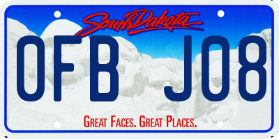 SD license plate 0FBJ08