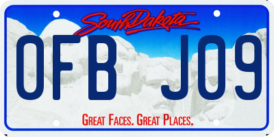 SD license plate 0FBJ09