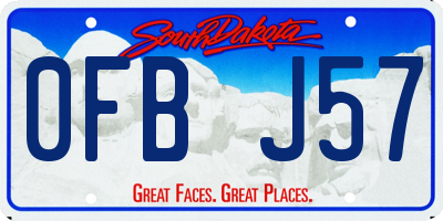 SD license plate 0FBJ57