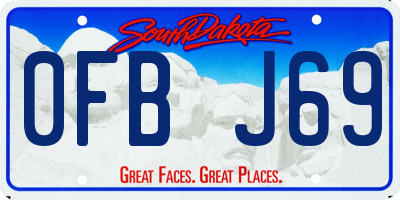 SD license plate 0FBJ69