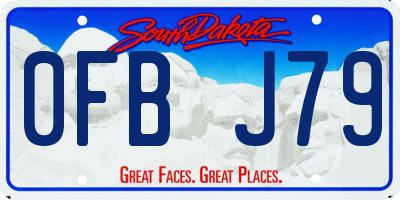 SD license plate 0FBJ79
