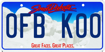 SD license plate 0FBK00