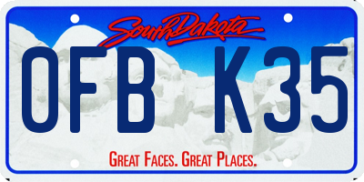 SD license plate 0FBK35