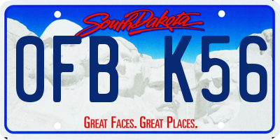SD license plate 0FBK56