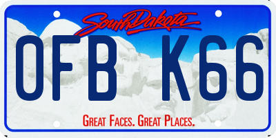 SD license plate 0FBK66