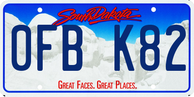 SD license plate 0FBK82
