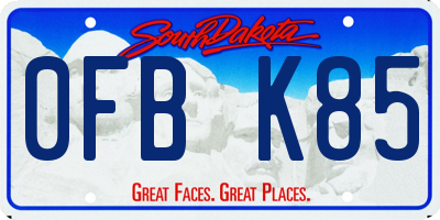 SD license plate 0FBK85