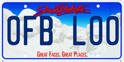 SD license plate 0FBL00