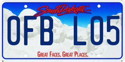 SD license plate 0FBL05