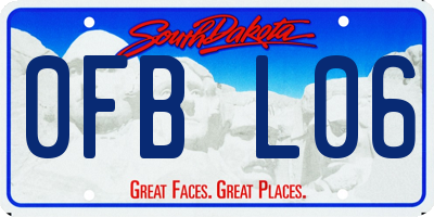 SD license plate 0FBL06