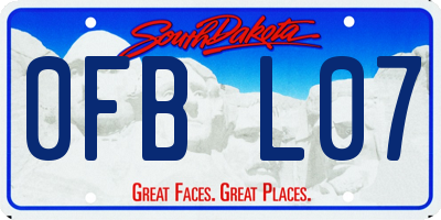 SD license plate 0FBL07