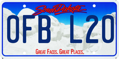 SD license plate 0FBL20