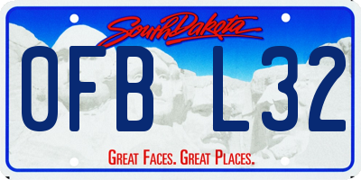 SD license plate 0FBL32