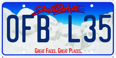 SD license plate 0FBL35