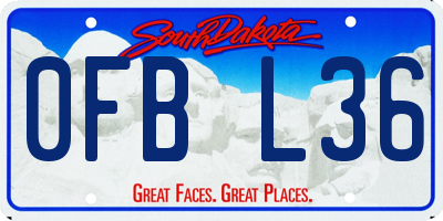 SD license plate 0FBL36