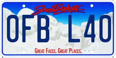 SD license plate 0FBL40