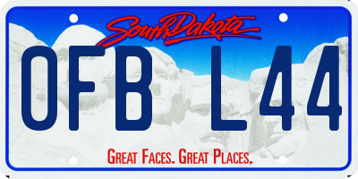 SD license plate 0FBL44