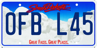 SD license plate 0FBL45
