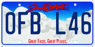 SD license plate 0FBL46