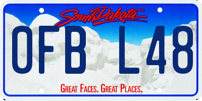 SD license plate 0FBL48