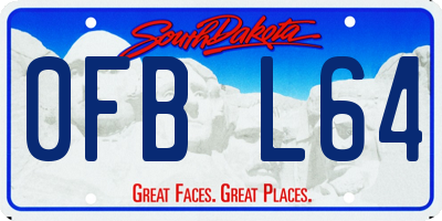 SD license plate 0FBL64