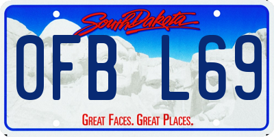 SD license plate 0FBL69