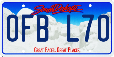 SD license plate 0FBL70