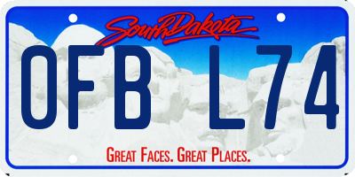 SD license plate 0FBL74