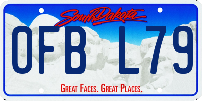 SD license plate 0FBL79
